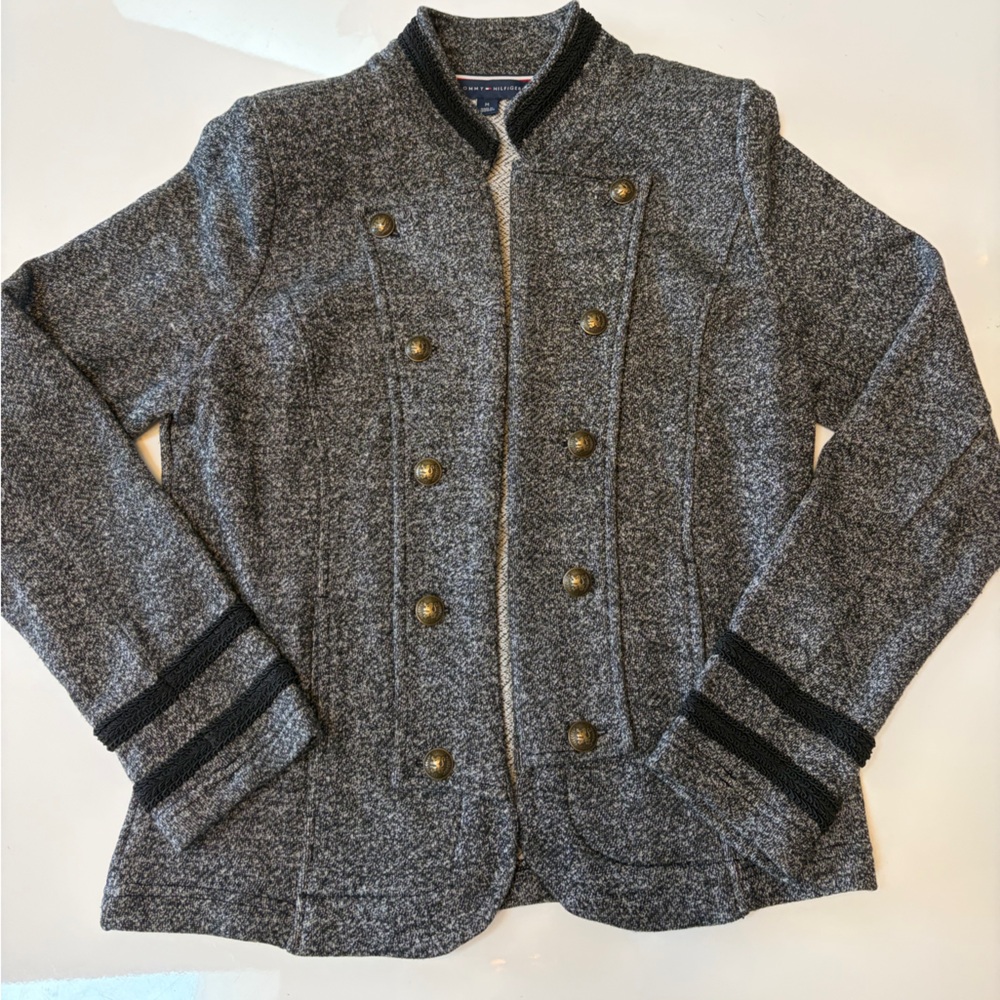 #409 Tommy Hilfiger Gray Double-Breasted Military-Inspired Blazer. Like New! - Picture 8 of 11